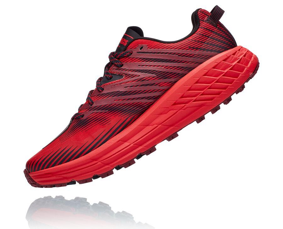 Tenis Hoka One One Trail Hombre Rojos - Speedgoat 4 - JYNT59273